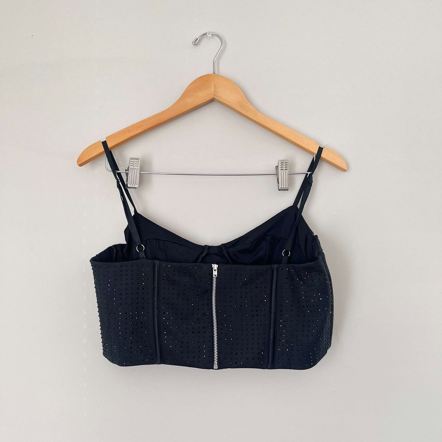 - ASOS Design Black Crystal Stud Hot Fix Corset Top (12)