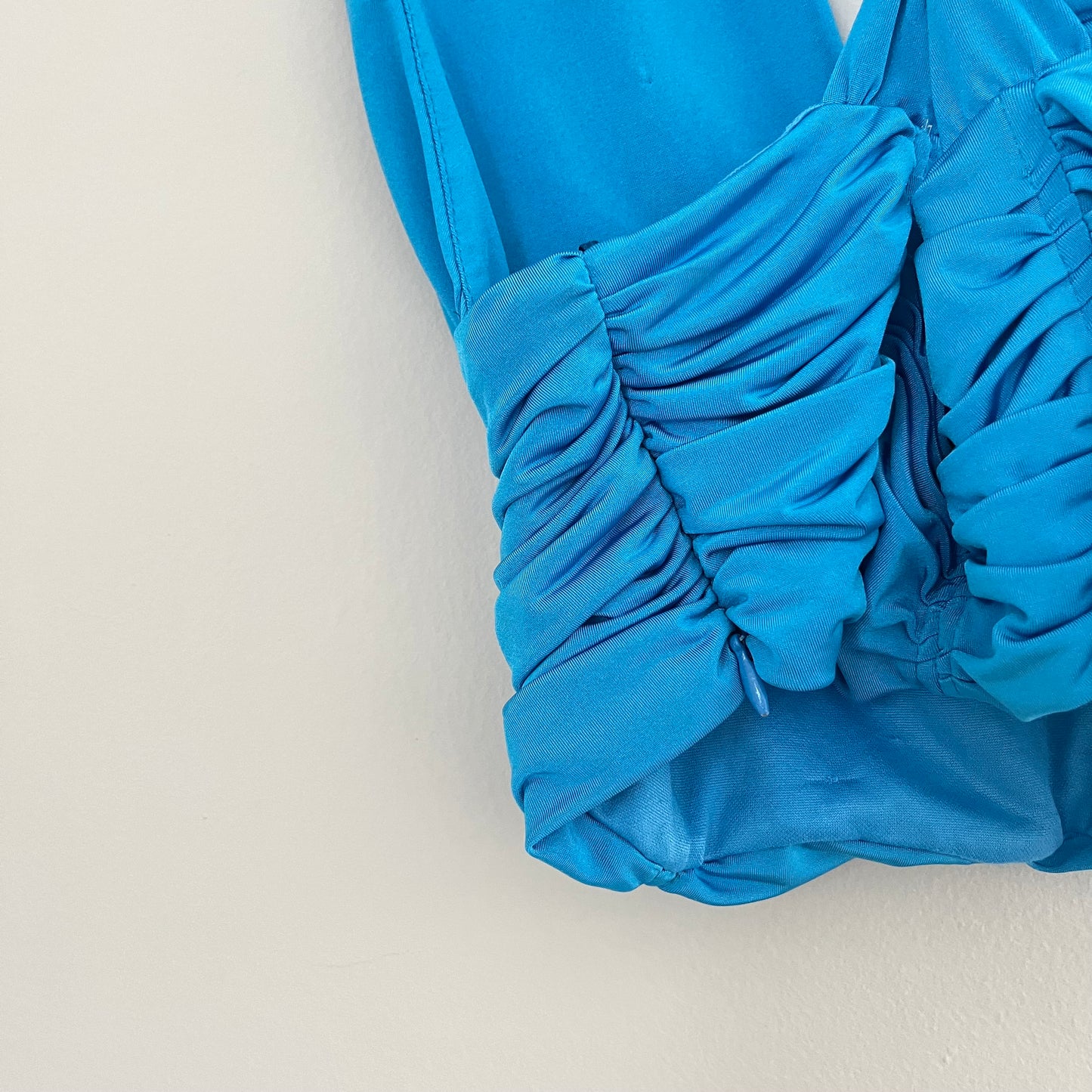 ZARA Electric Blue Draped Crop Top (S)