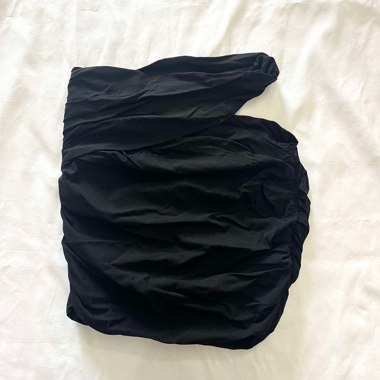 ZARA Black Ruched Cut Out Mini Skirt (S)