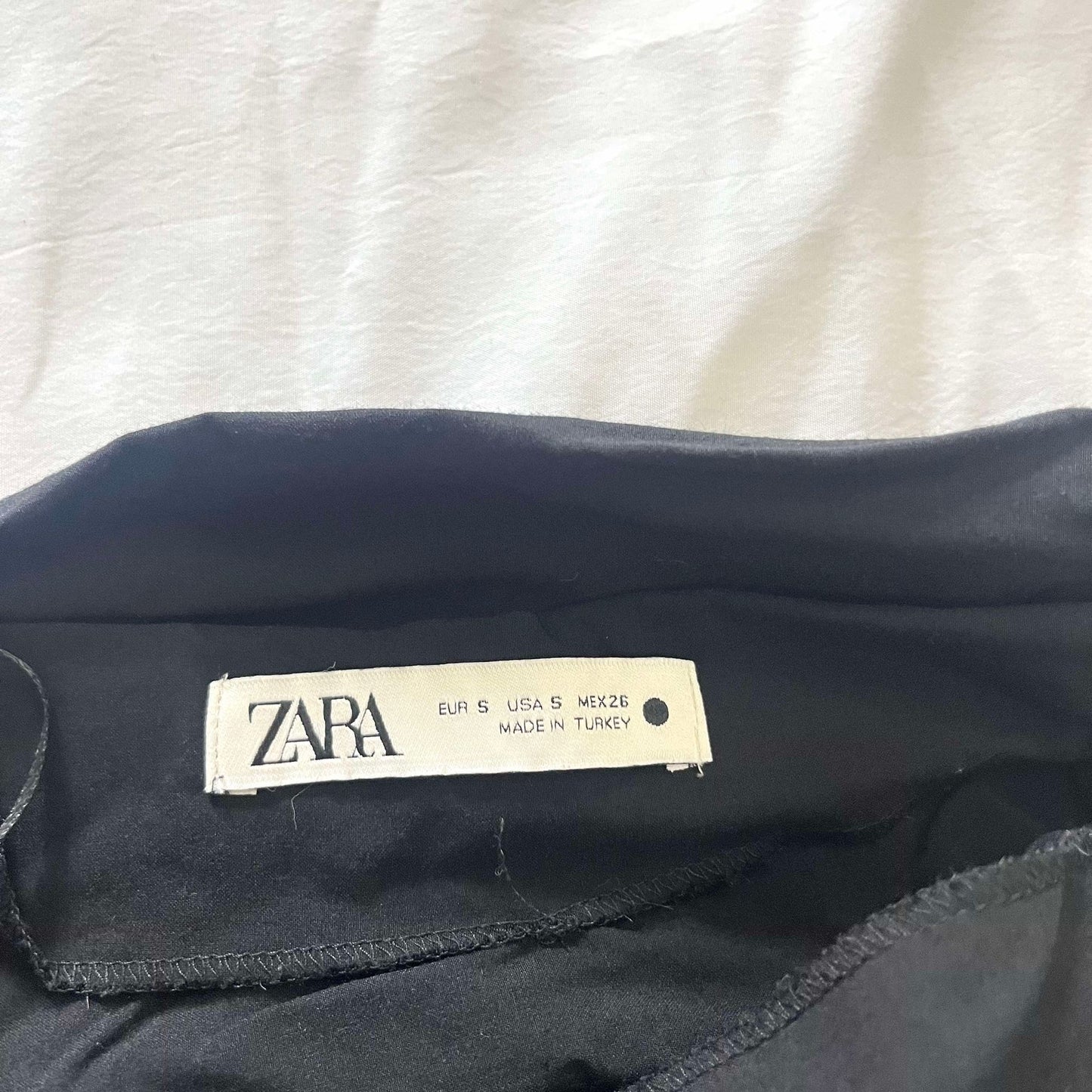 ZARA Black Ruched Cut Out Mini Skirt (S)