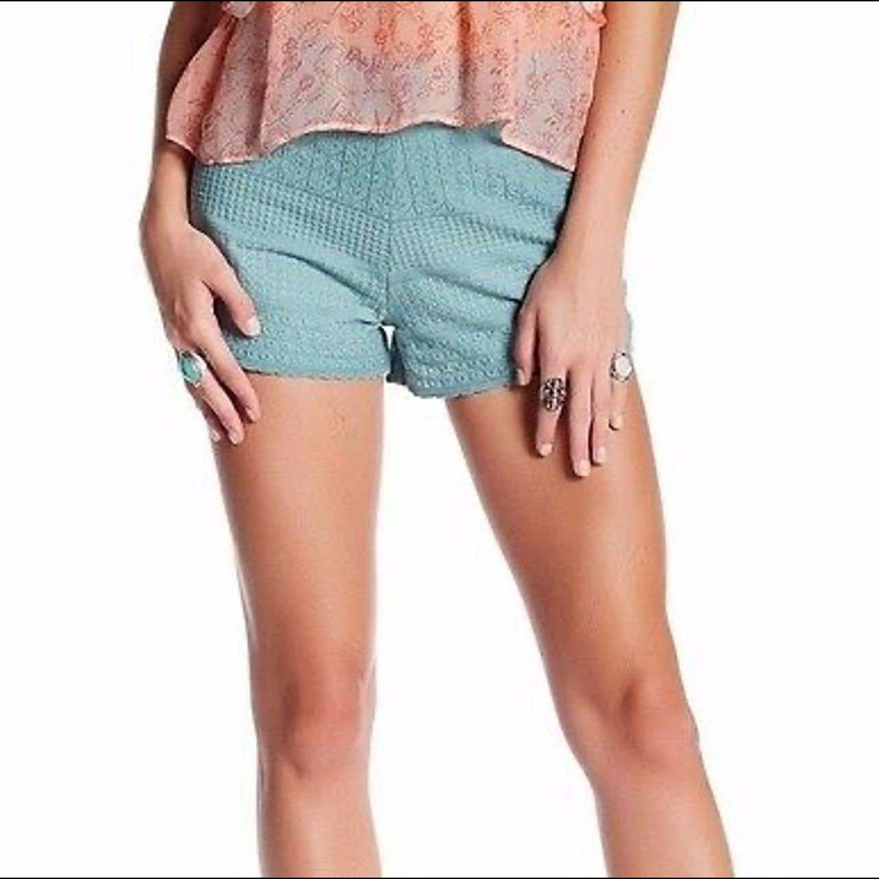 Free People Embroidered High Waist Cheeky Shorts (10)