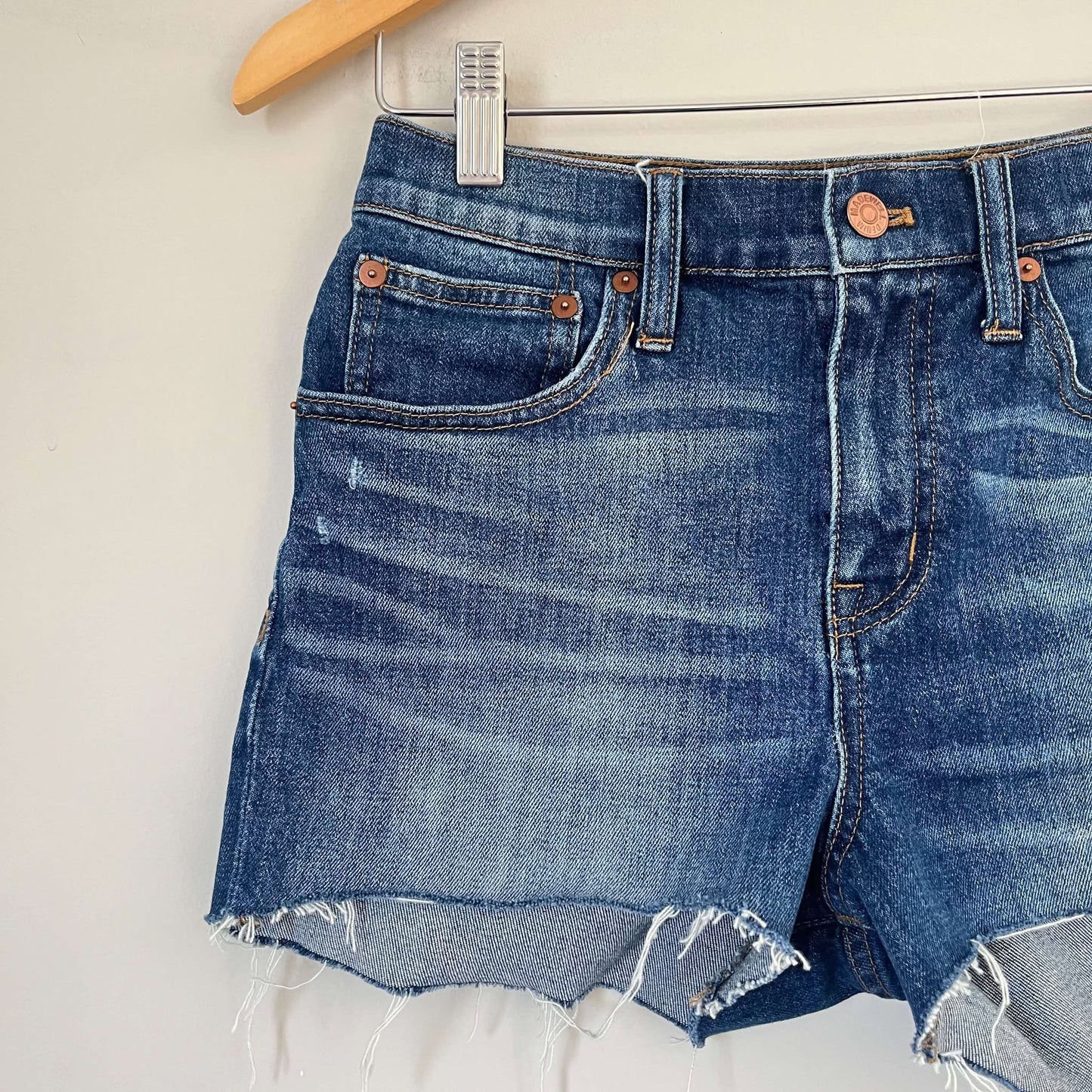 Madewell High Rise Denim Shorts Glenoaks Wash (25W)