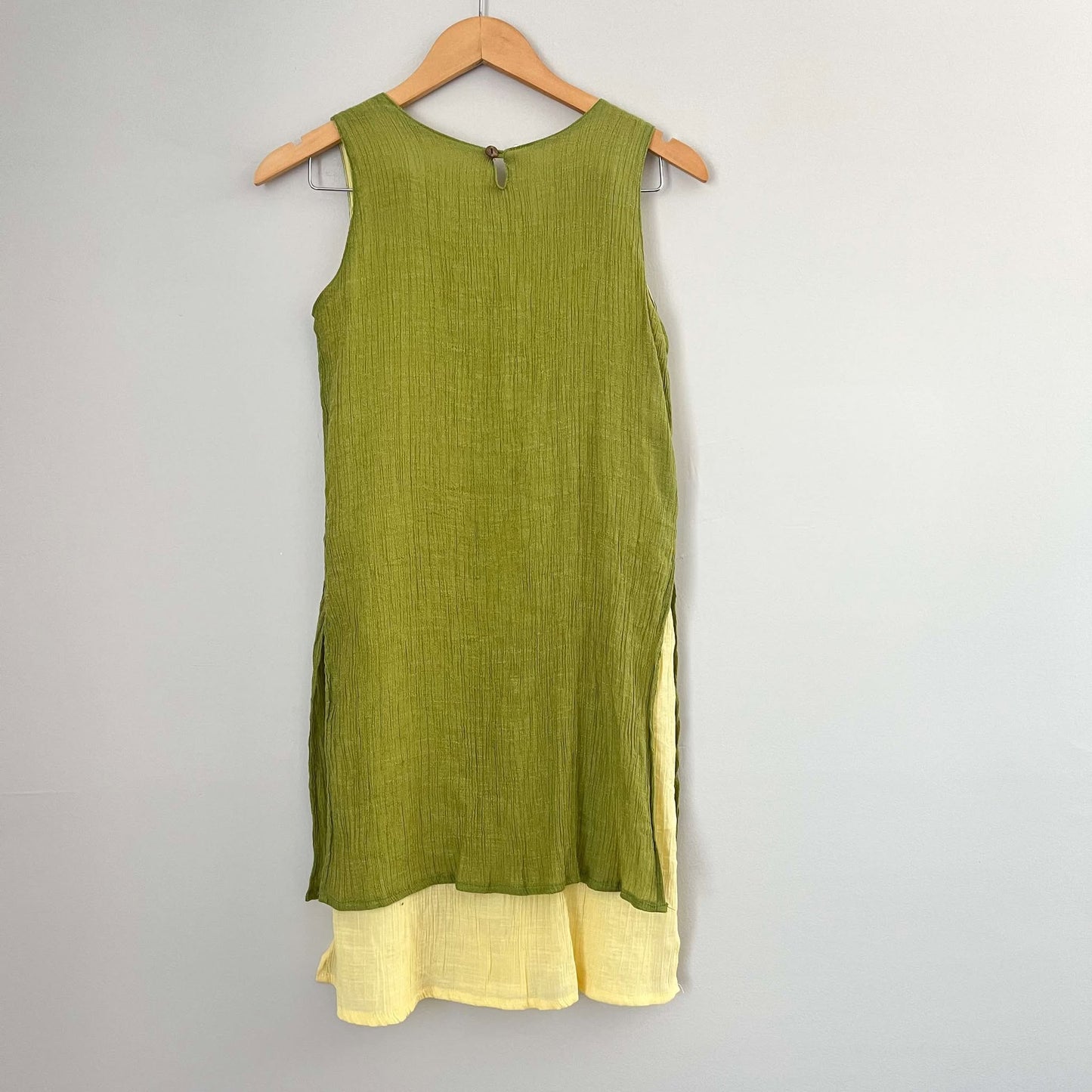 Layered Silk Cotton Blend Dress (M)