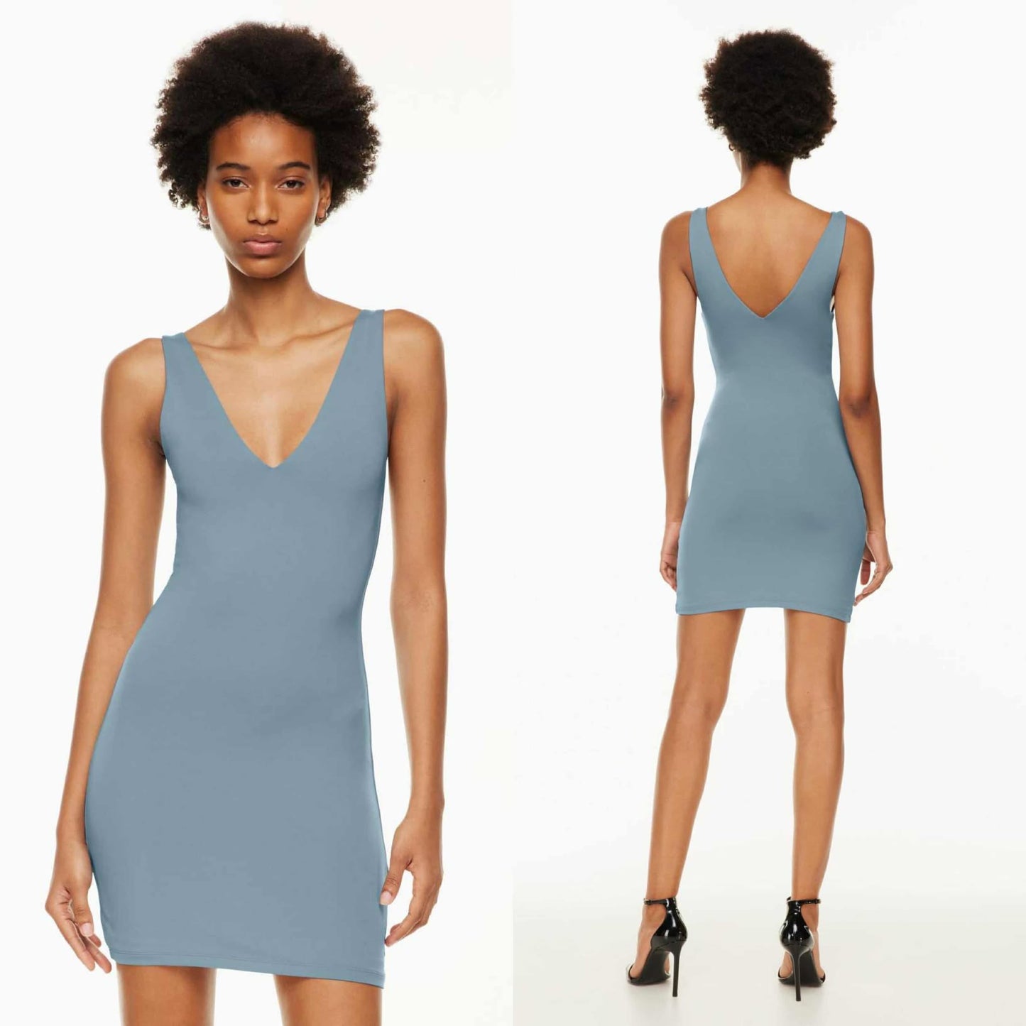 Aritzia Babaton Contour V Neck Mini Dress (L)