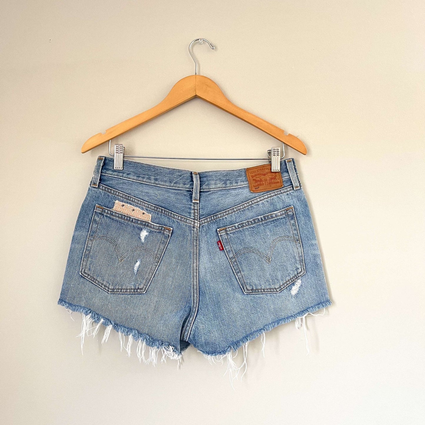 Levi’s 501 Patchwork Cut Off Shorts (W29)