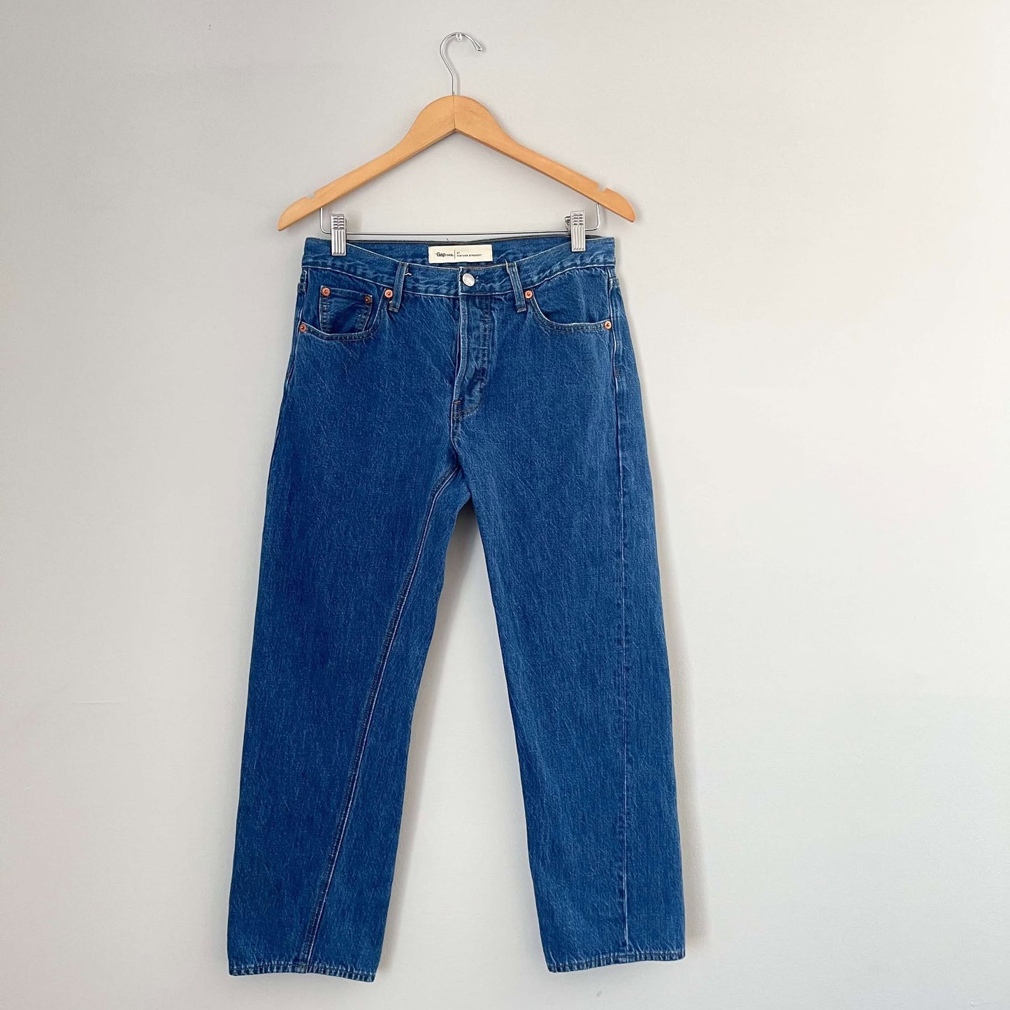 GAP 1969 Dark Wash Vintage Straight Leg Jeans (27)