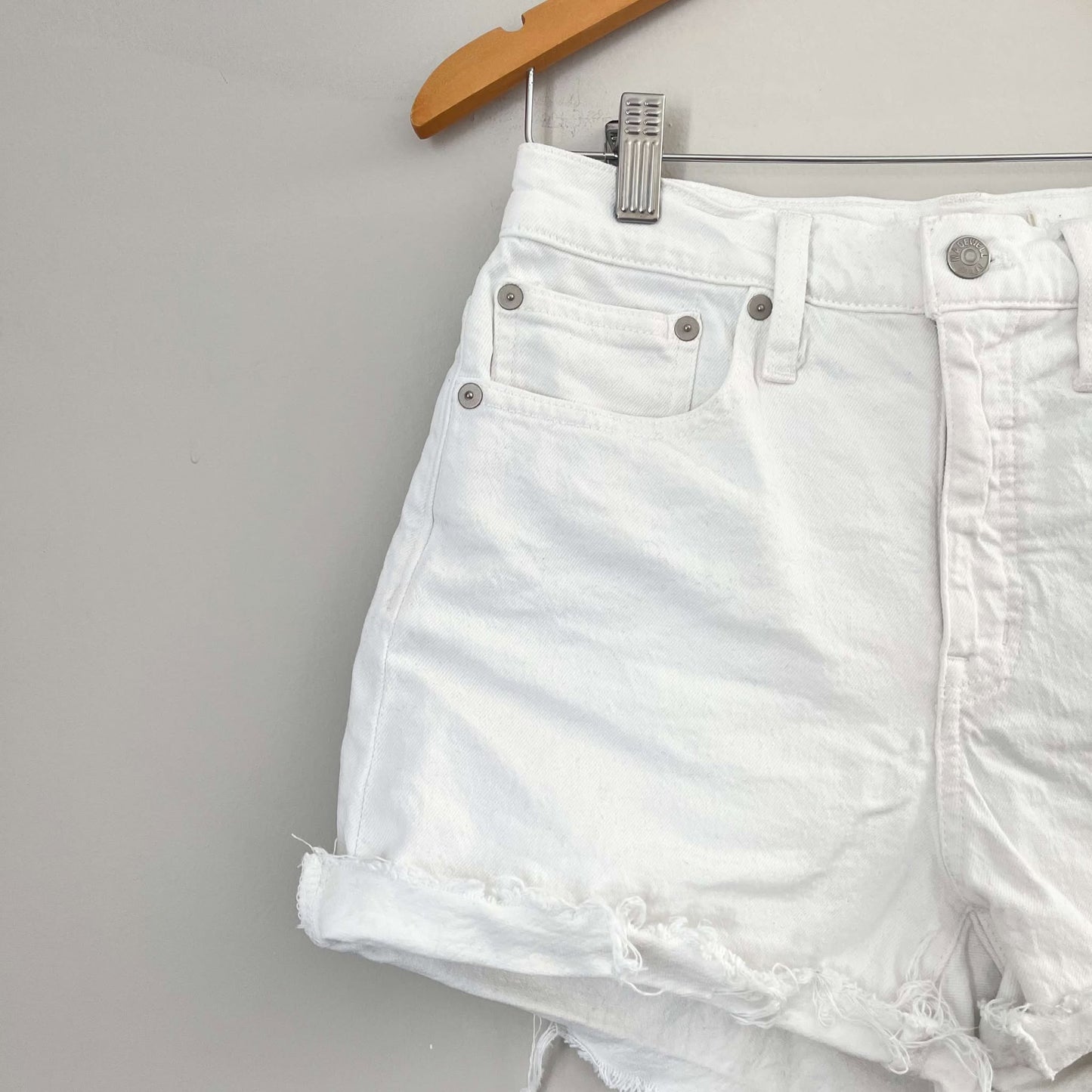 Madewell High Rise Denim Shorts Tile White (26W)