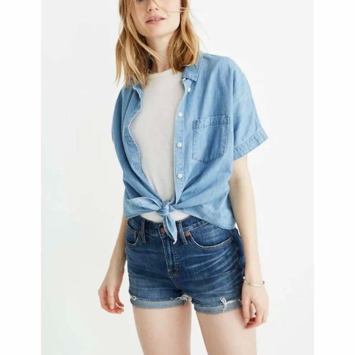 Madewell High Rise Denim Shorts Glenoaks Wash (25W)