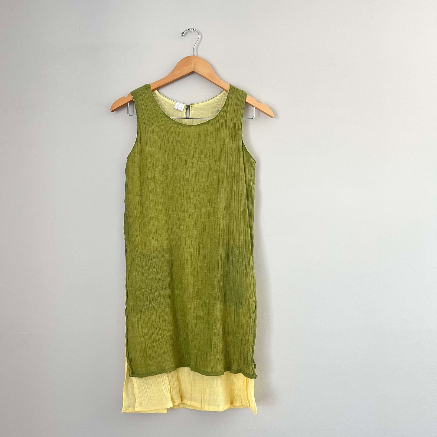 Layered Silk Cotton Blend Dress (M)