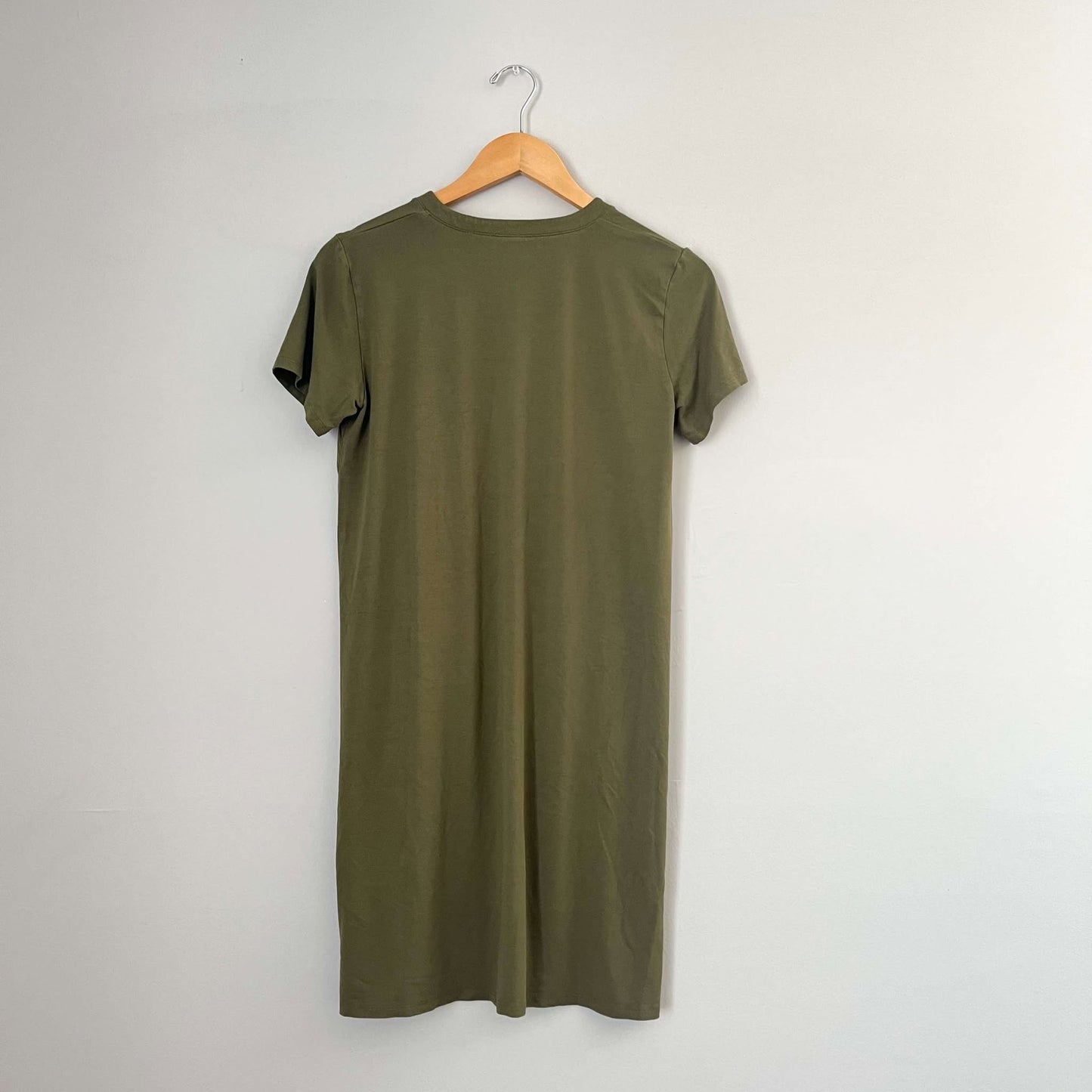 Eileen Fisher Green V Neck Jersey Dress (XS)