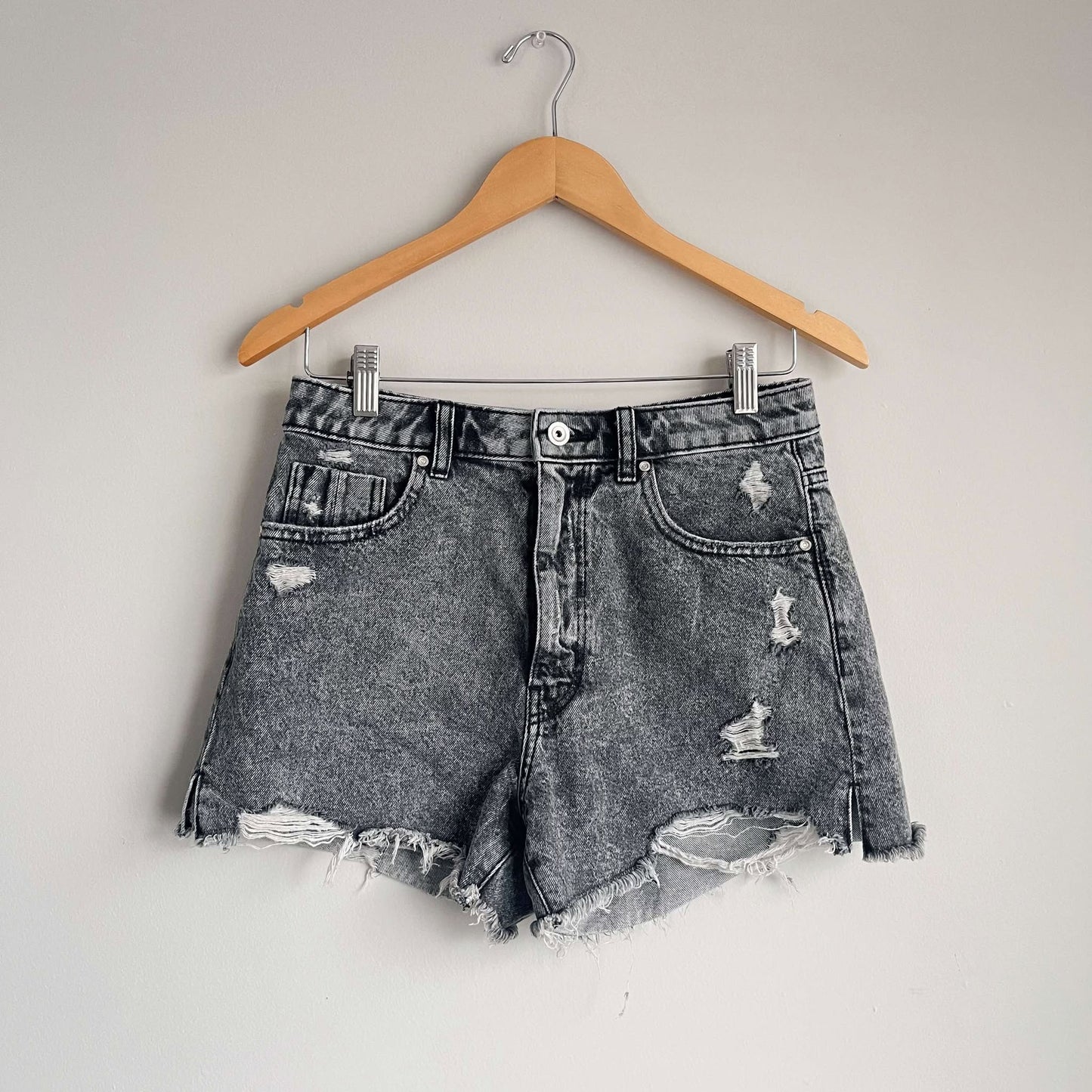 - Zara High Rise Distressed Cutoff Shorts (6)