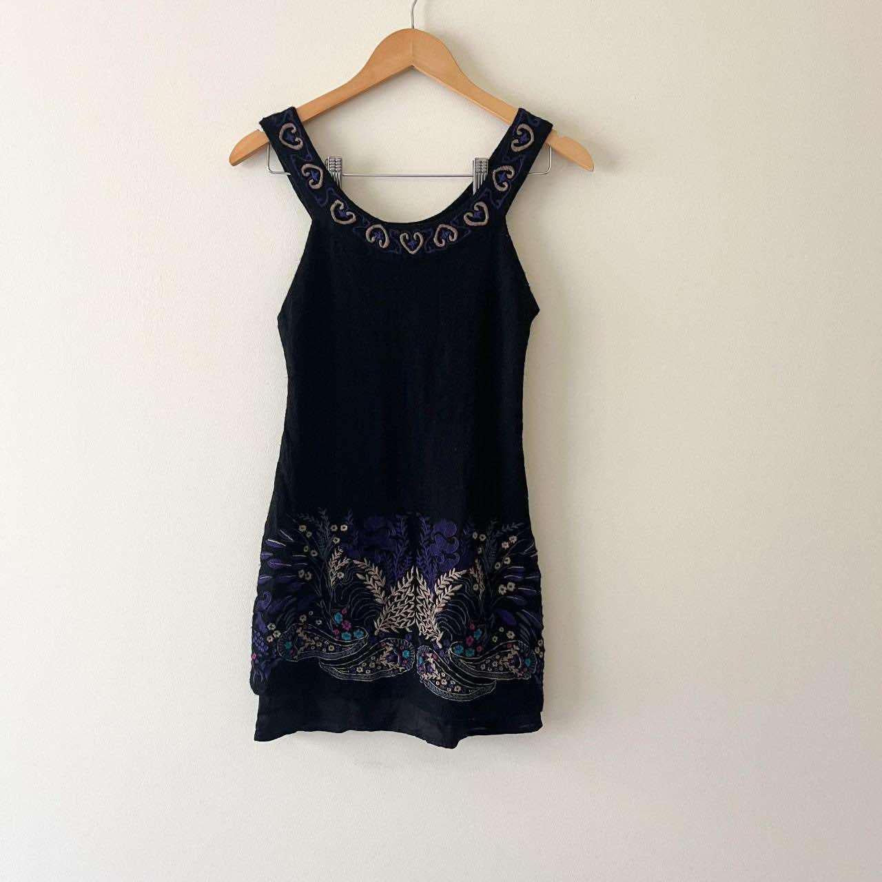 Free People Wool Blend Embroidered Mini Dress (0)