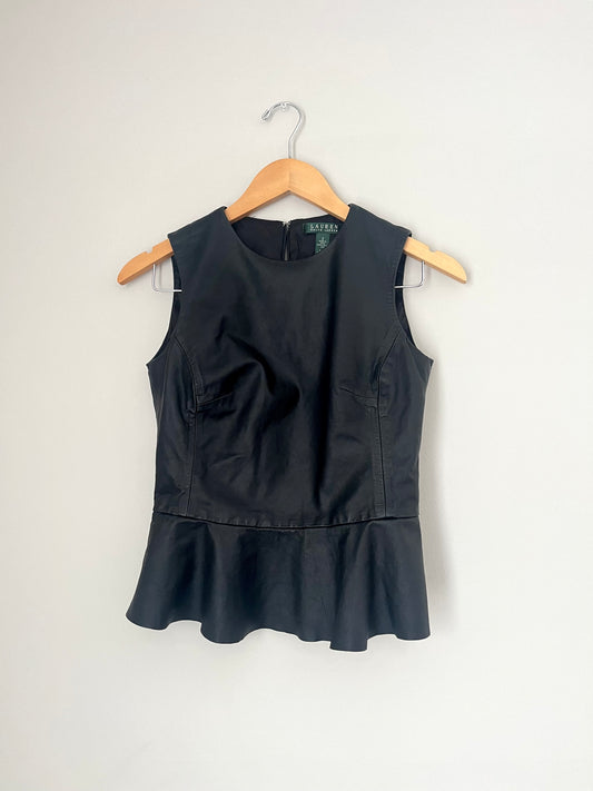 Lauren Ralph Lauren Leather Tank Top (2)