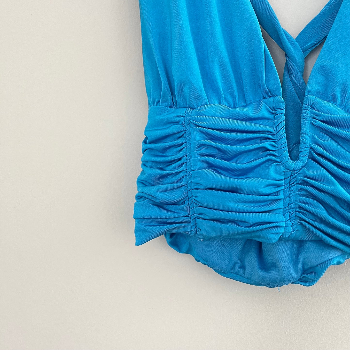 ZARA Electric Blue Draped Crop Top (S)